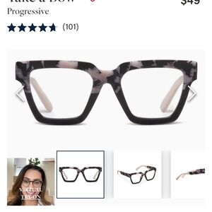 Peepers Take A Bow  Elegant Black and White Women's Glasses +2.00